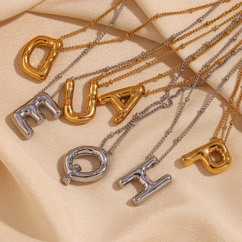 Balloon Gold Initial Necklace