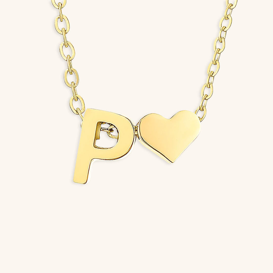 Ria Initial Letter Gold Necklace