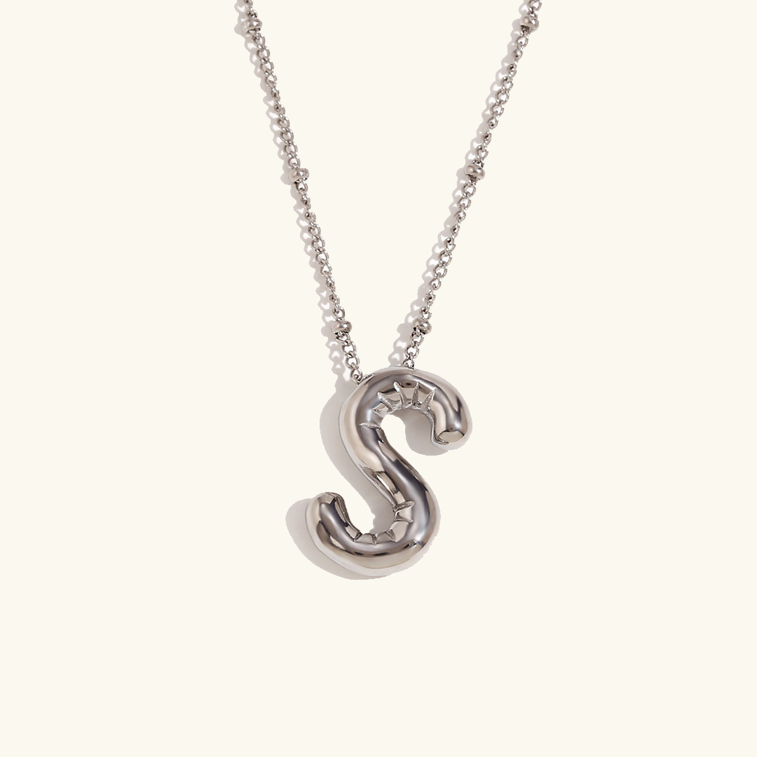 Balloon Gold Initial Necklace