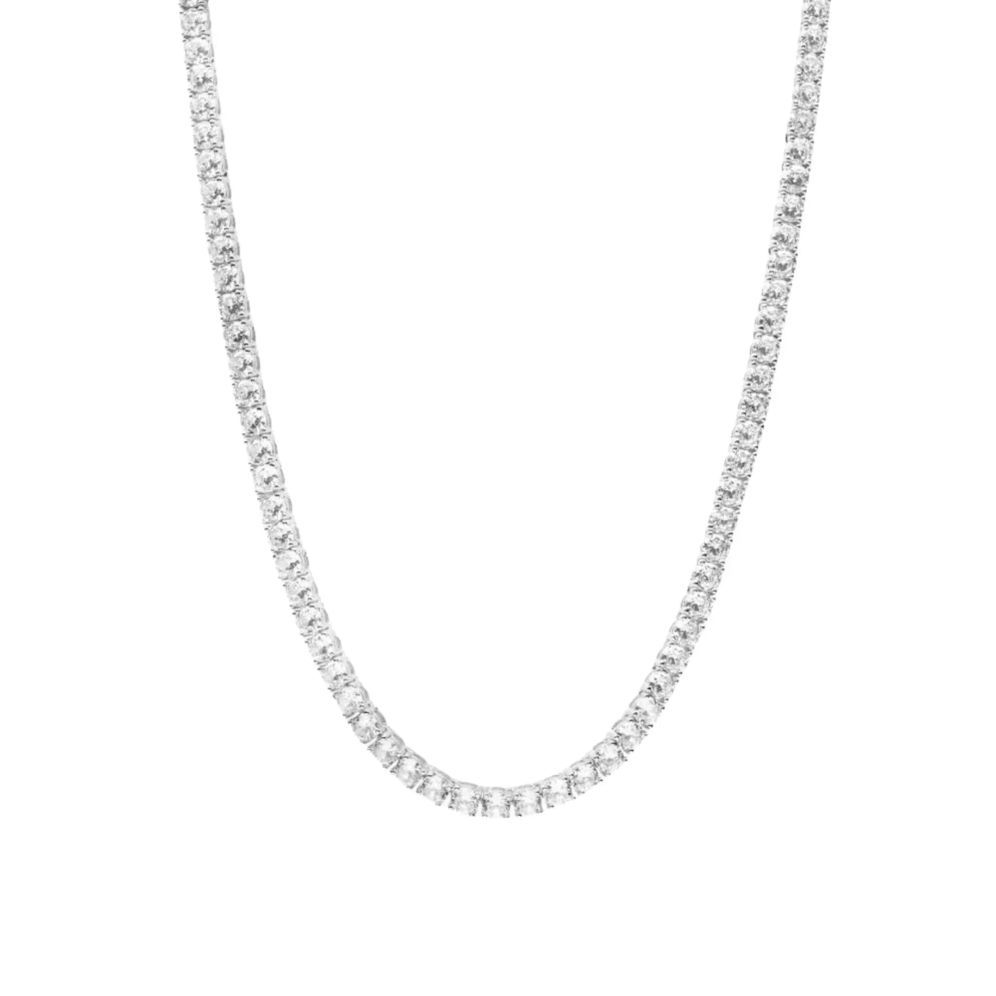 ABBY Classic Tennis Necklace - Silver