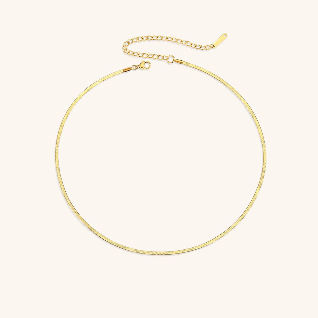 Elizabeth Gold Herringbone Necklace