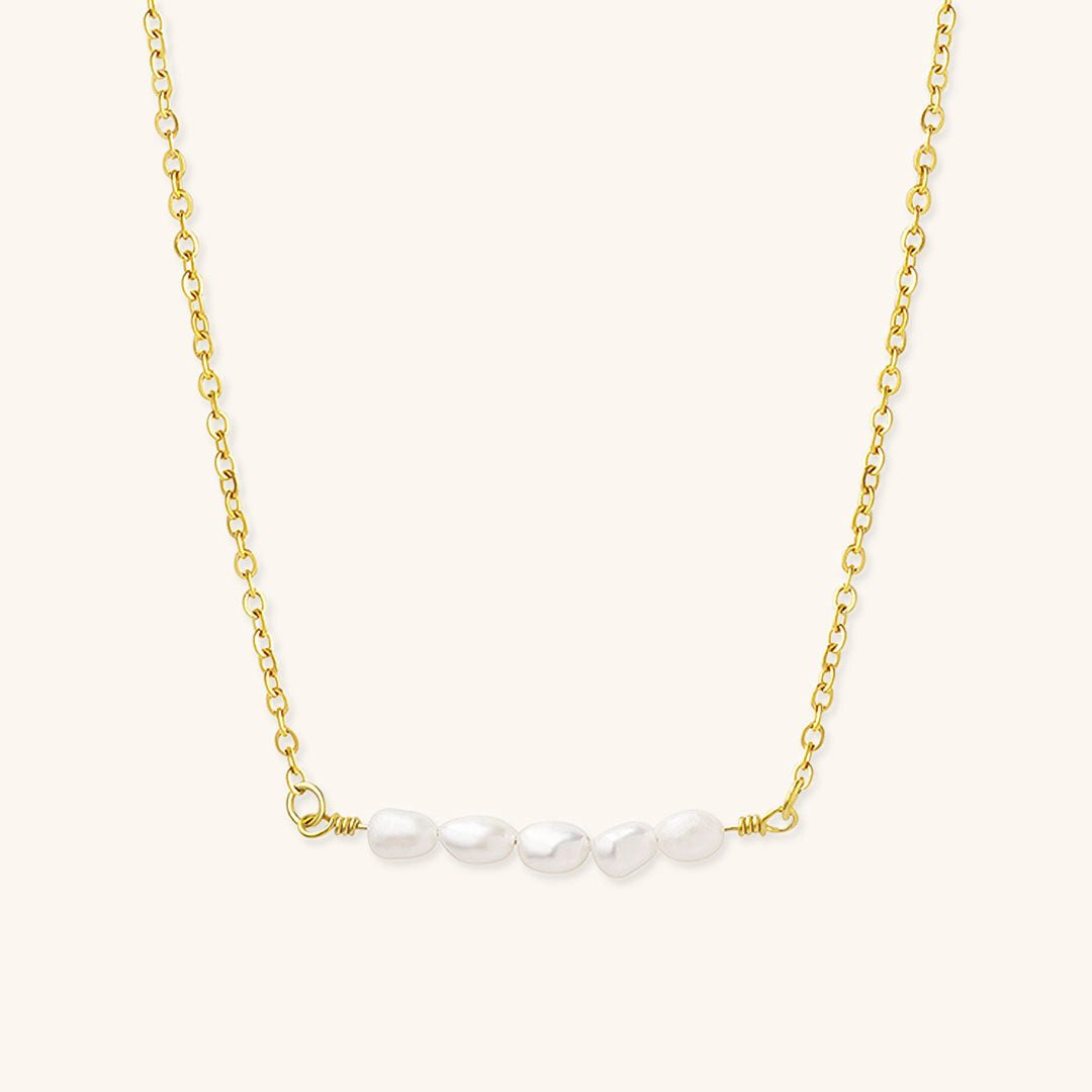 Fleur Freshwater Pearl Gold Necklace