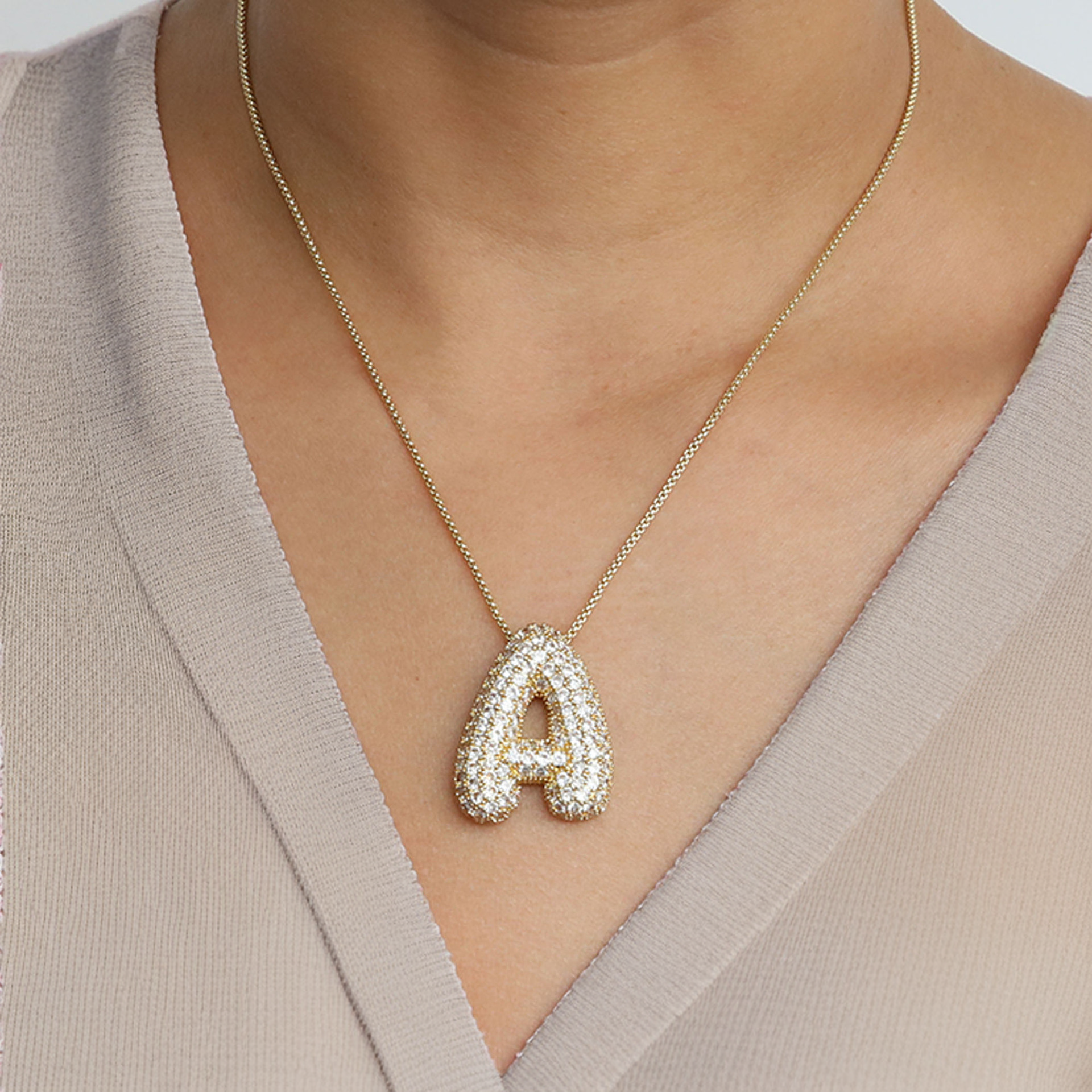 BULLE | Diamond Initial Necklace