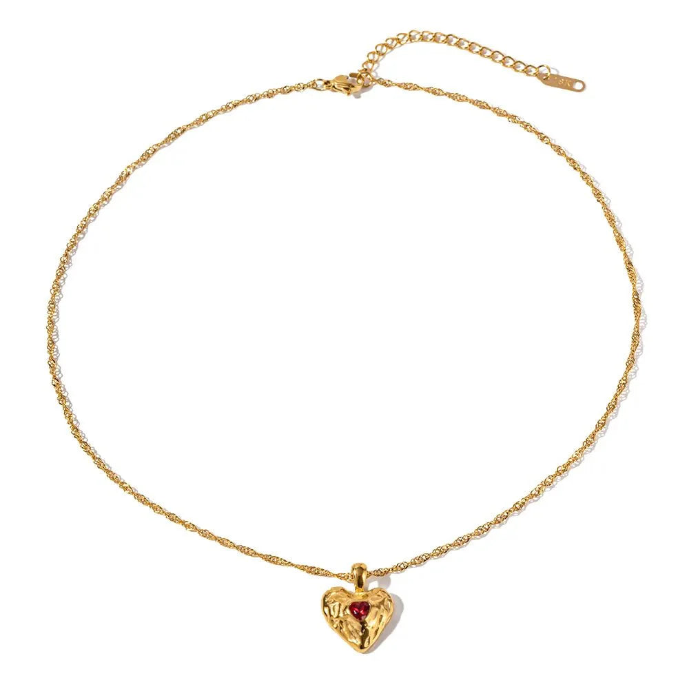 Vesper Gold Heart Necklace